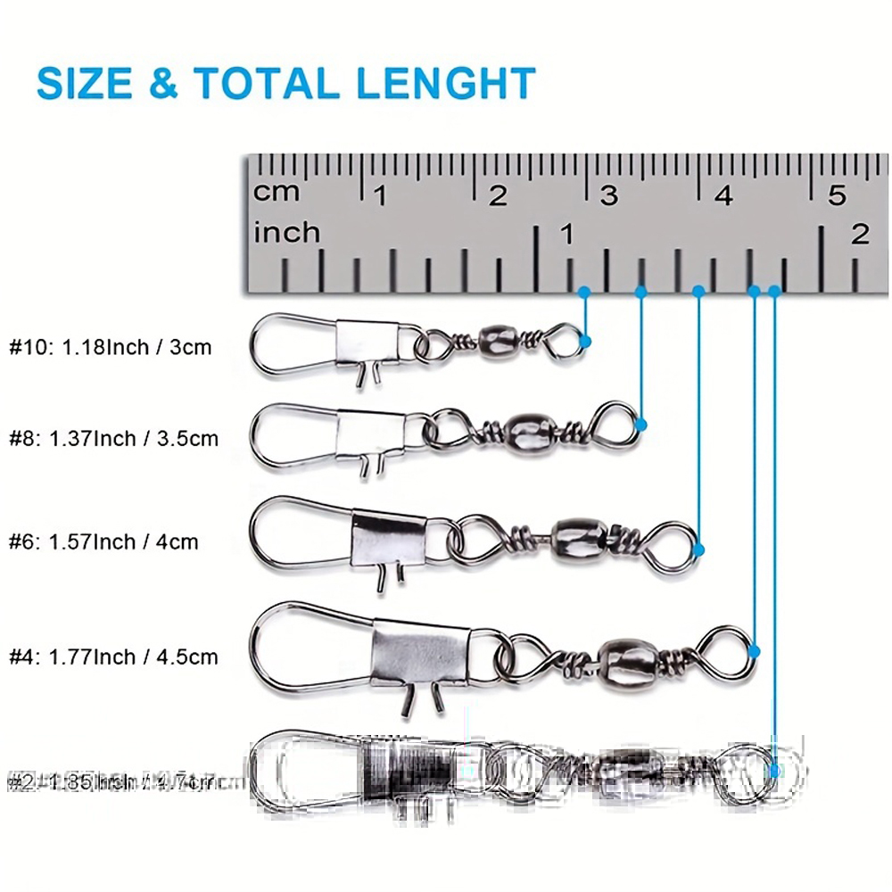 100Pcs/Lot 4#6#8#10#12# Swivel - Fishing Equipment Hook のレビューと価格