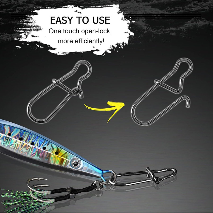50Pcs Crankbait Snaps Stainles - Fishing Equipment Hook のレビューと価格