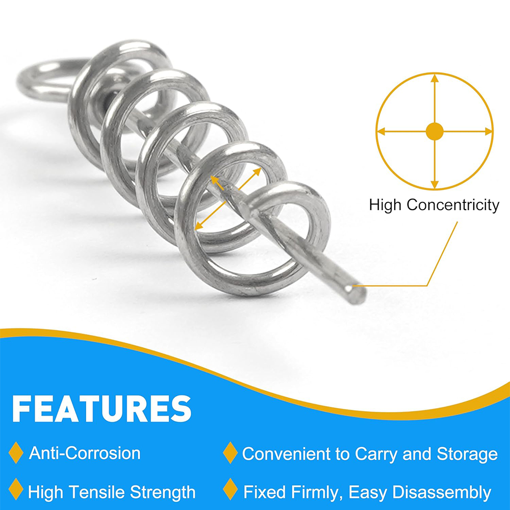 50Pcs Spring Twist Lock Fishin - Fishing Equipment Hook のレビューと価格